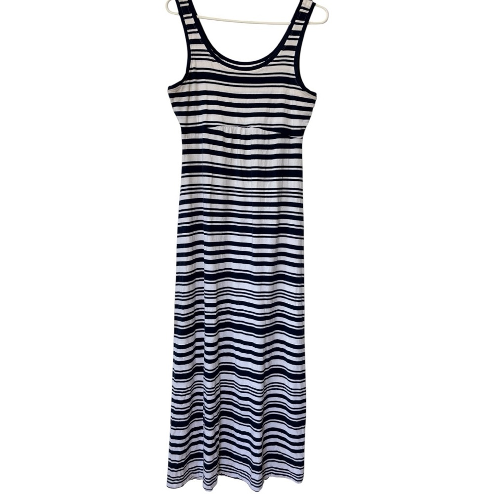 Columbia Black and White Striped Maxi Dress